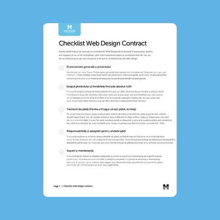 checklist contract web design
